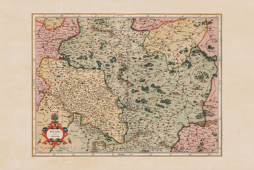 1623 Polonia Et Silesia Kaart - Vintage Atlas Kaart van Polen & Silezië