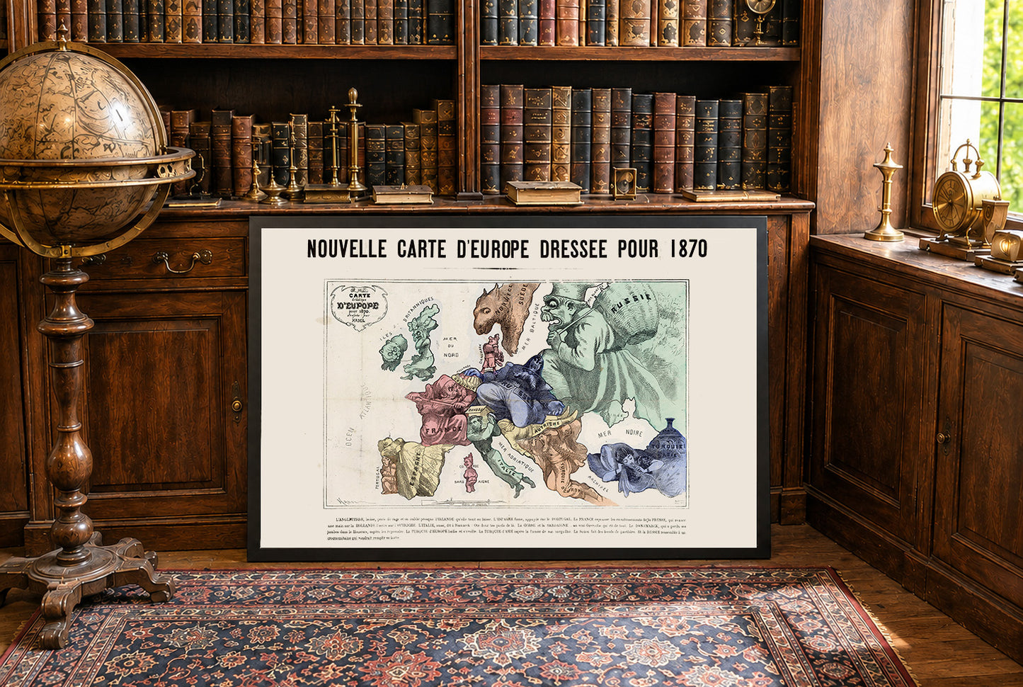 Europe 1870 - Carte satirique de la guerre franco-prussienne