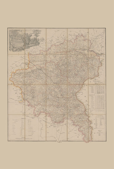 Groot Hertogdom Poznań Kaart Poster (1843) - Vintage Groot-Polen Historische Muurkunst