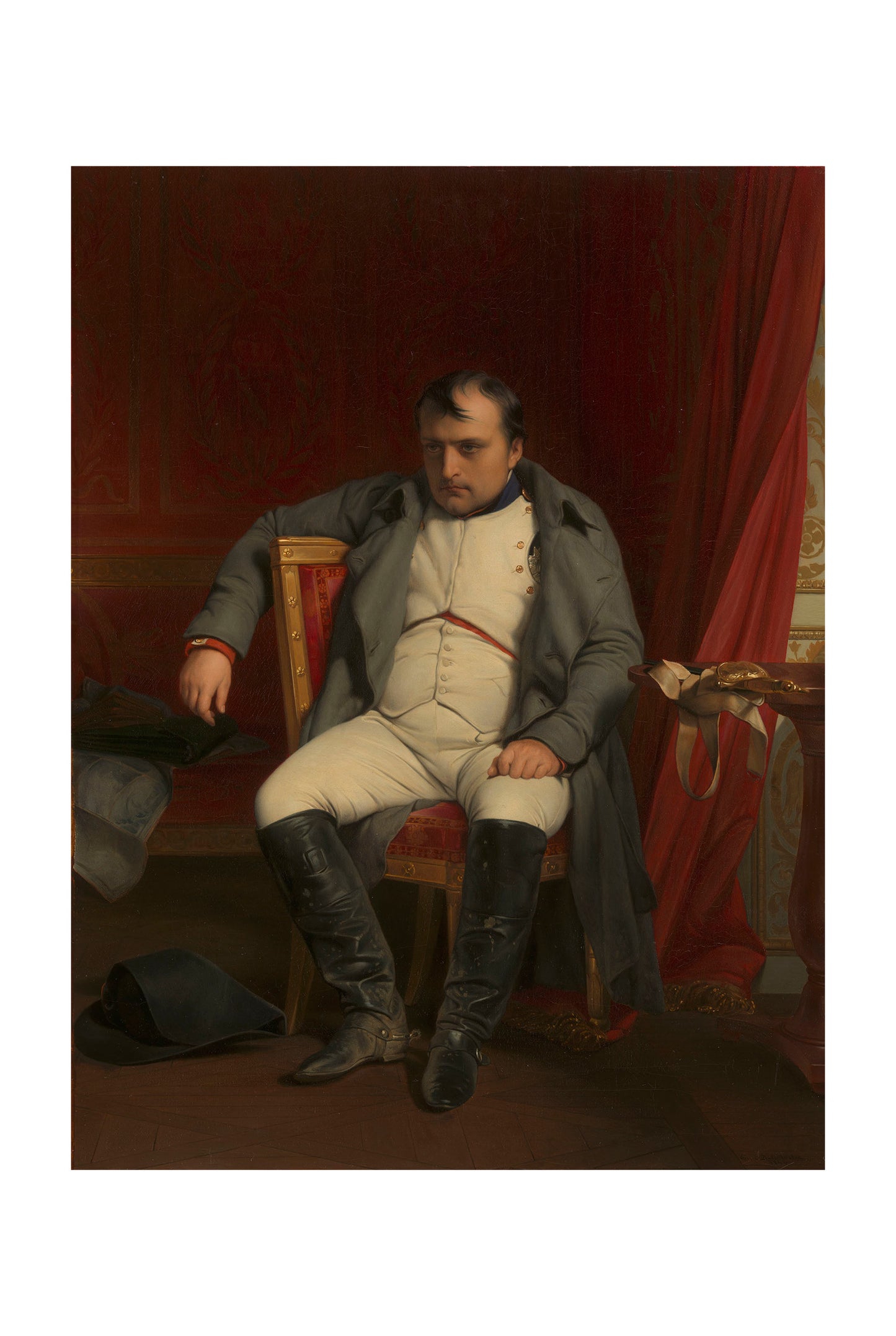 Napoleon in Fontainebleau Poster - Paul Delaroche Historische Französische Empire Wandkunst