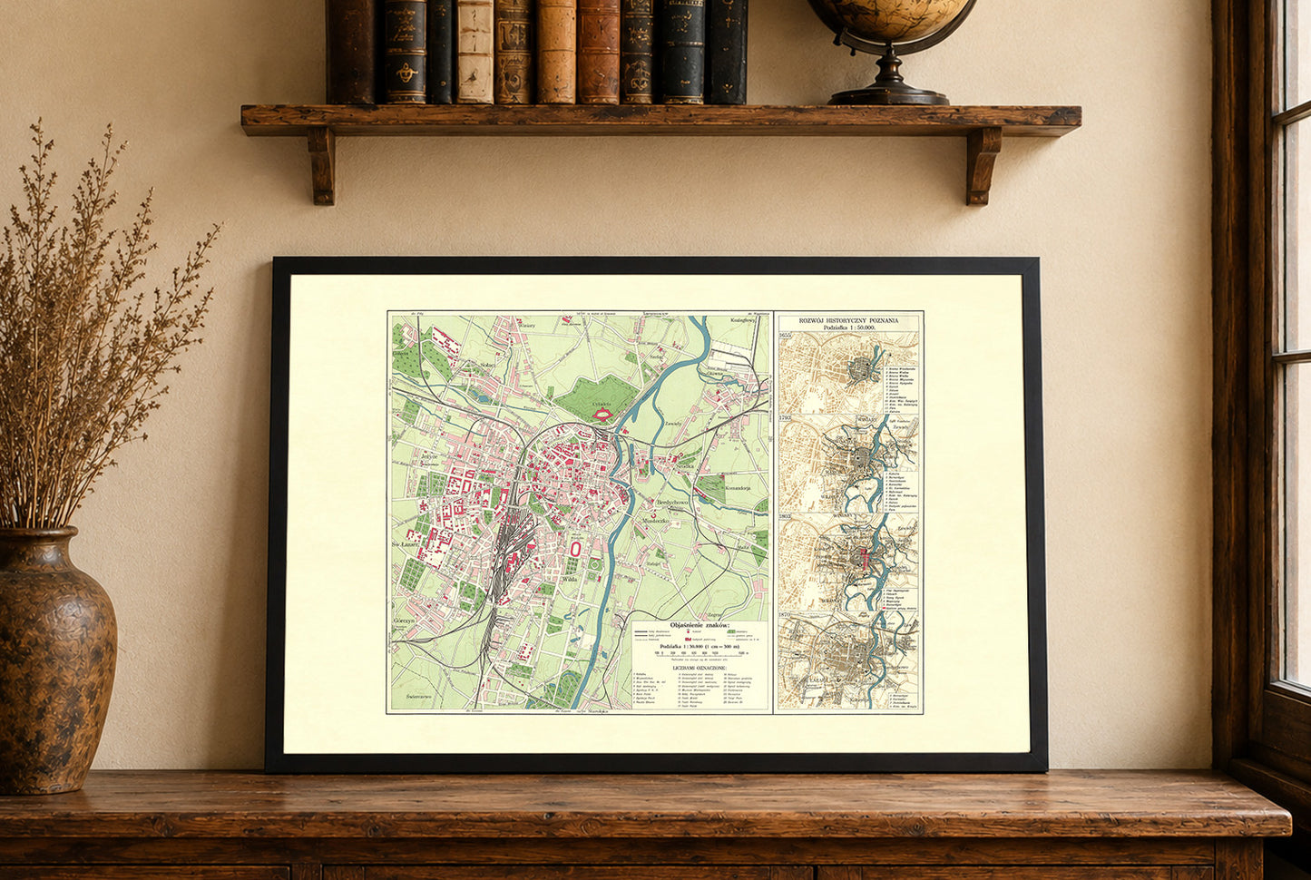 Poznań City Map Poster (1932) - Vintage Polish City Plan & Historical Growth Maps