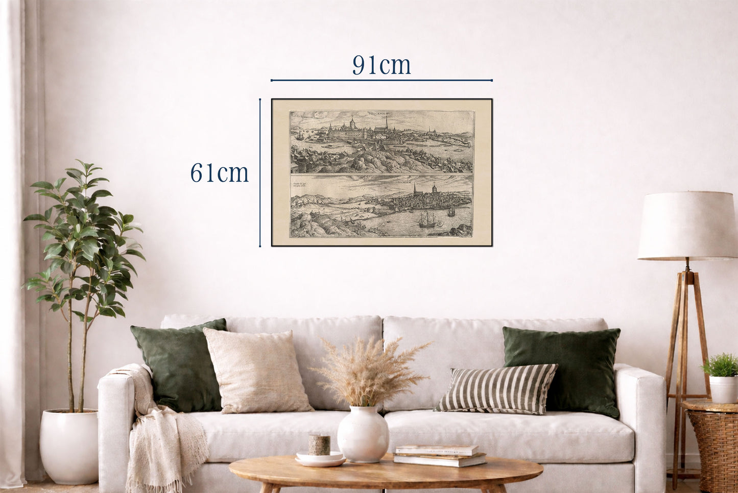 Stockholm 1588 Kaart Print - Braun & Hogenberg ‘Civitates Orbis Terrarum’