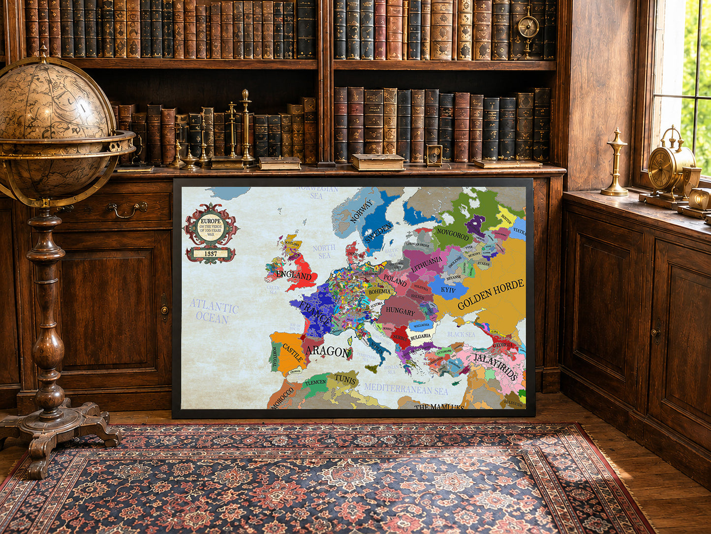 1337 Kaart van Europa aan de vooravond van de Honderdjarige Oorlog