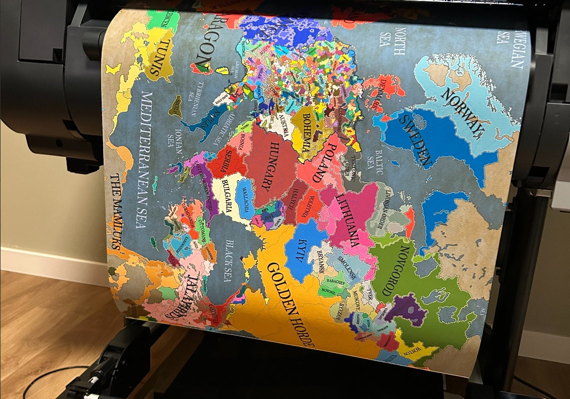 1337 Kaart van Europa aan de vooravond van de Honderdjarige Oorlog
