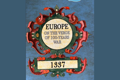 1337 Kaart van Europa aan de vooravond van de Honderdjarige Oorlog