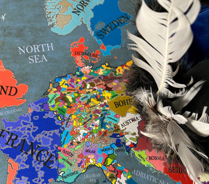 1337 Kaart van Europa aan de vooravond van de Honderdjarige Oorlog