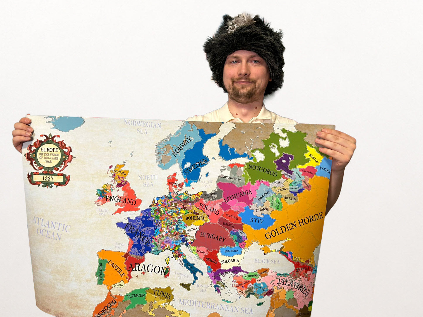 1337 Kaart van Europa aan de vooravond van de Honderdjarige Oorlog