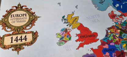 1444 Europa Kaart Print - Post-Varna Middeleeuwse Politieke Kaart