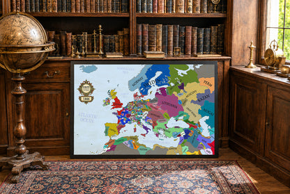 1444 Europa Kaart Print - Post-Varna Middeleeuwse Politieke Kaart