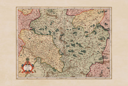 1623 Polonia Et Silesia Kaart - Vintage Atlas Kaart van Polen & Silezië
