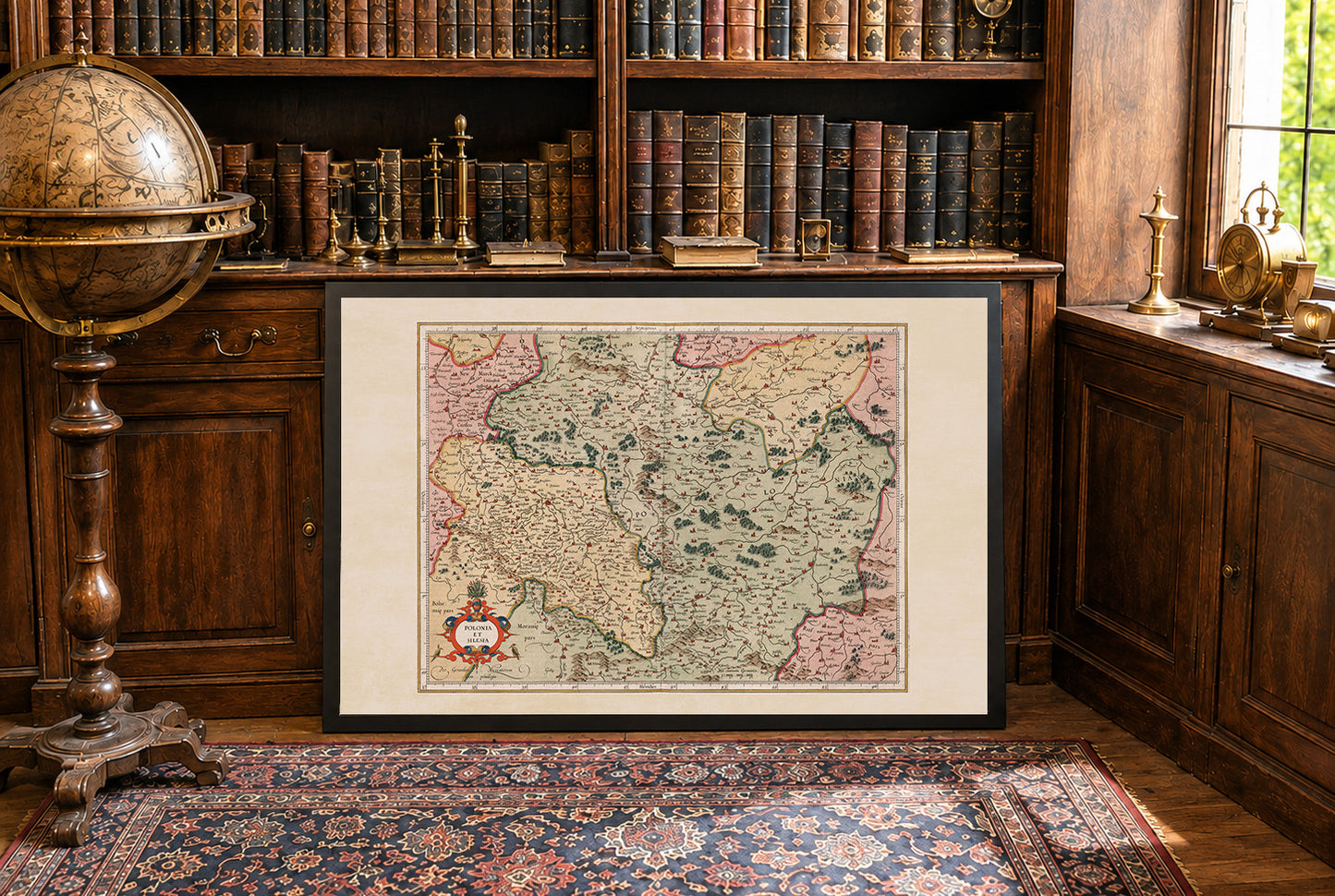 1623 Polonia Et Silesia Kaart - Vintage Atlas Kaart van Polen & Silezië