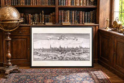 1650 Wroclaw Kaart Poster - Breslau Stadsplan met Vestingwerken en Kerkspitsen