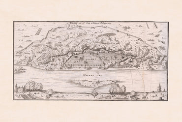 1725 Historische Toruń Gravure door Gabriel Bodenehr - Vintage Poolse Decoratie
