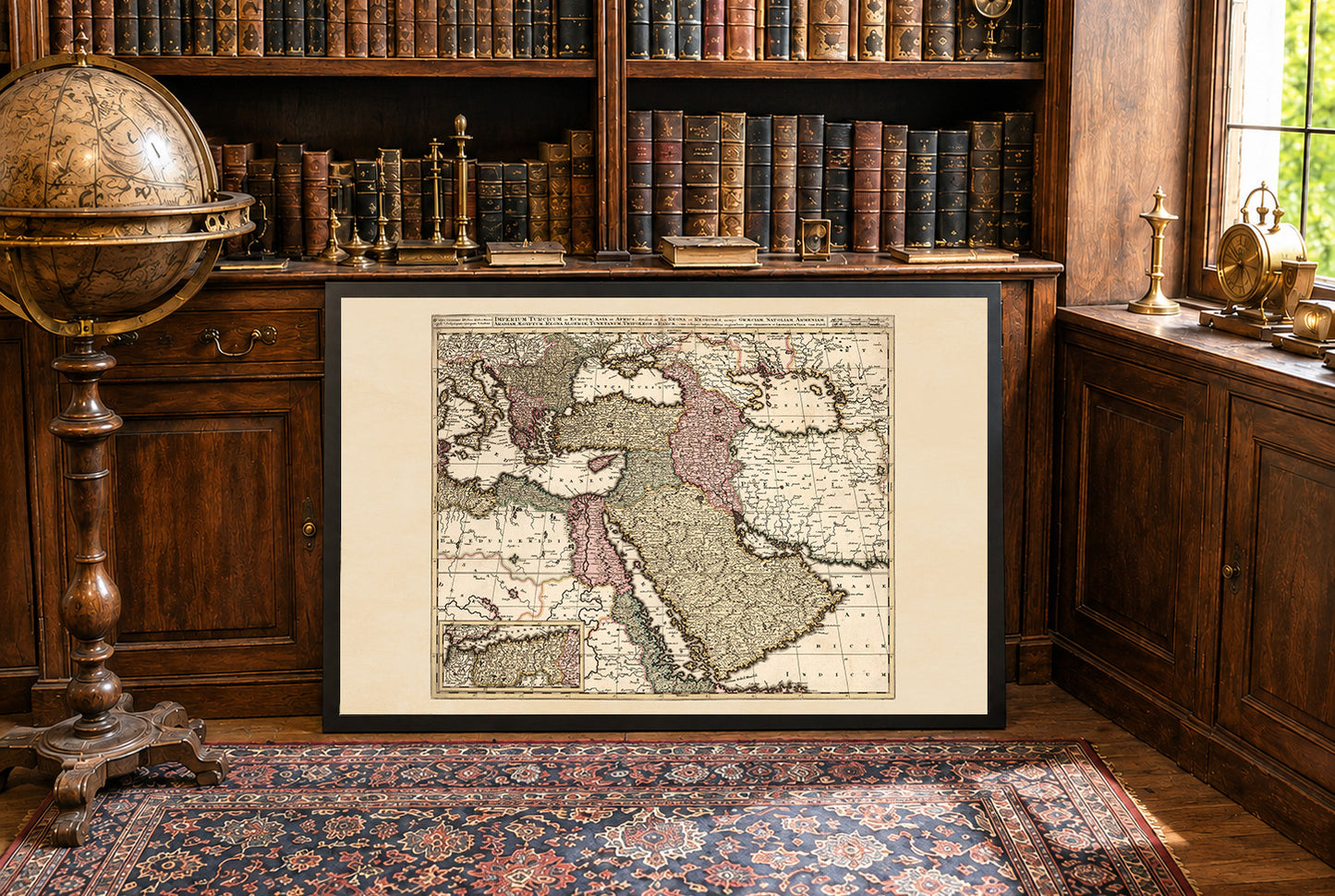 1740 Ottomaanse Rijk - Historische Muurkaart uit de 18e Eeuw