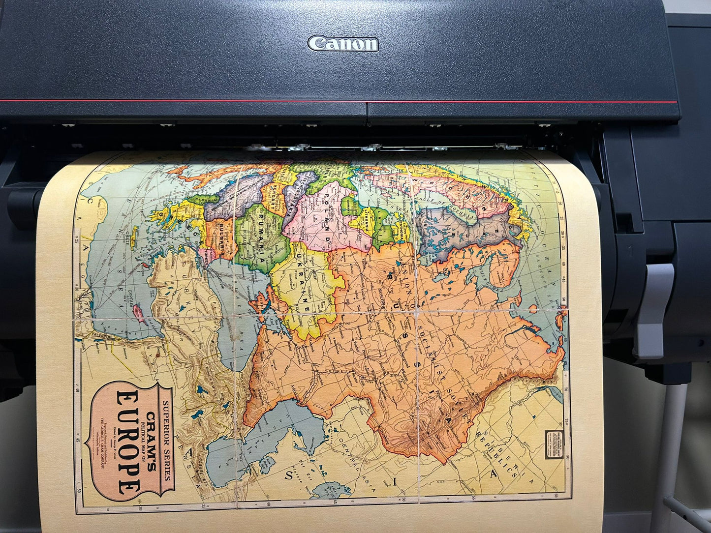 1925 Europa - Historische wandkaart van de tussenoorlogse periode