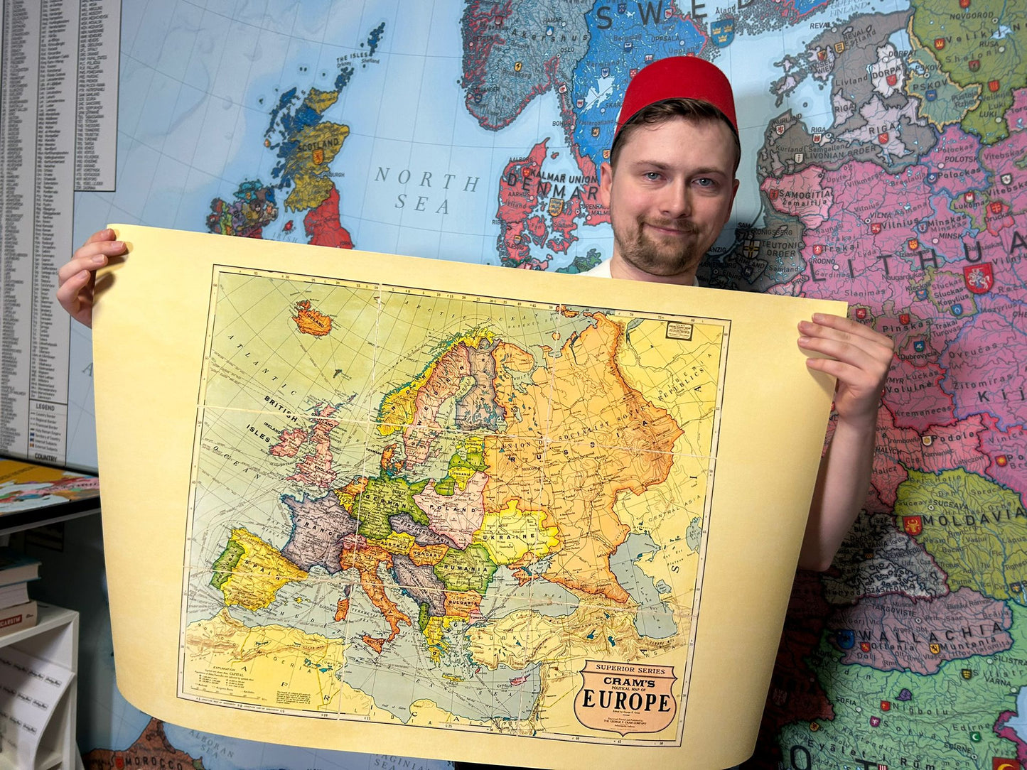 1925 Europa - Historische wandkaart van de tussenoorlogse periode