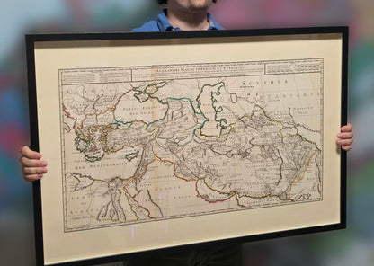 Kaart van het rijk van Alexander de Grote - Illustratie van oude veldtochten en uitbreidende gebieden