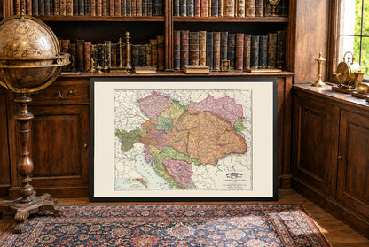 Oostenrijk-Hongarije 1897 - Historische Kaart van de Dubbelmonarchie