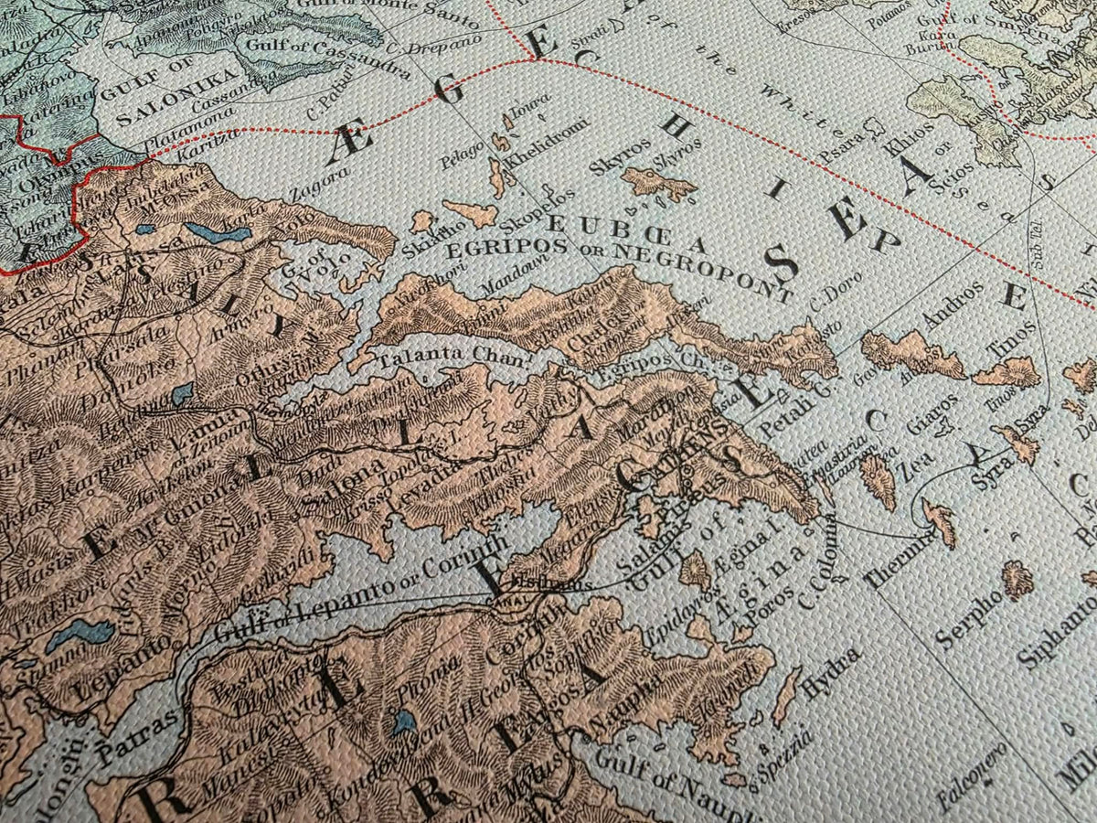 Balkanhalbinsel 1904 - Staaten & Provinzen - Historisches Kartenposter von Edward Stanford