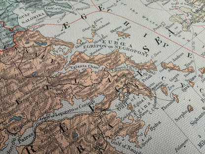Balkanhalbinsel 1904 - Staaten & Provinzen - Historisches Kartenposter von Edward Stanford