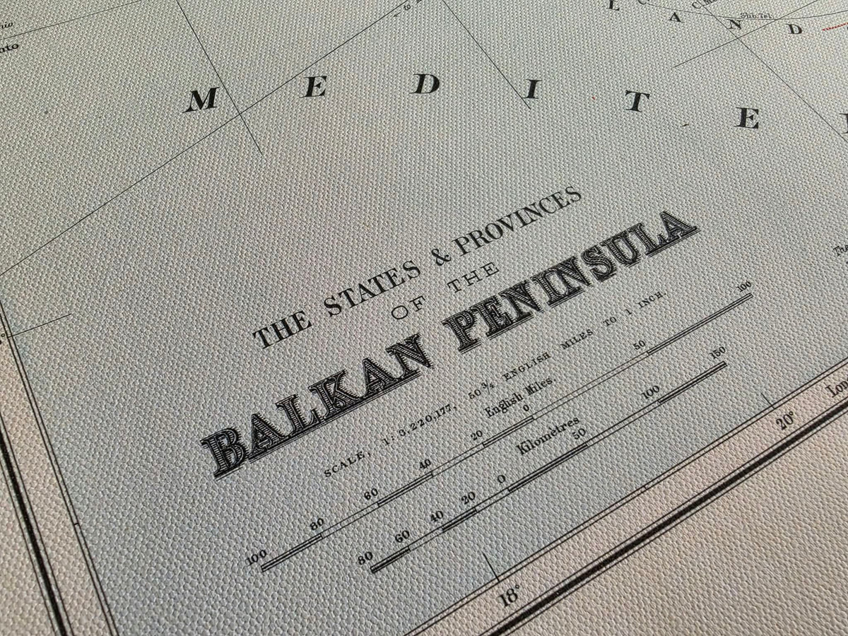 Balkanhalbinsel 1904 - Staaten & Provinzen - Historisches Kartenposter von Edward Stanford