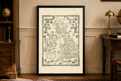 British Isles 1935 – Ernest Dudley Chase Pictorial Map Poster
