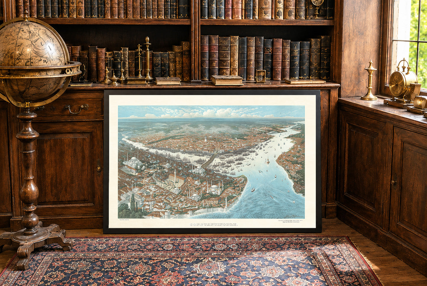 Constantinopel 1896 - Vintage Schilderij van de Ottomaanse Hoofdstad