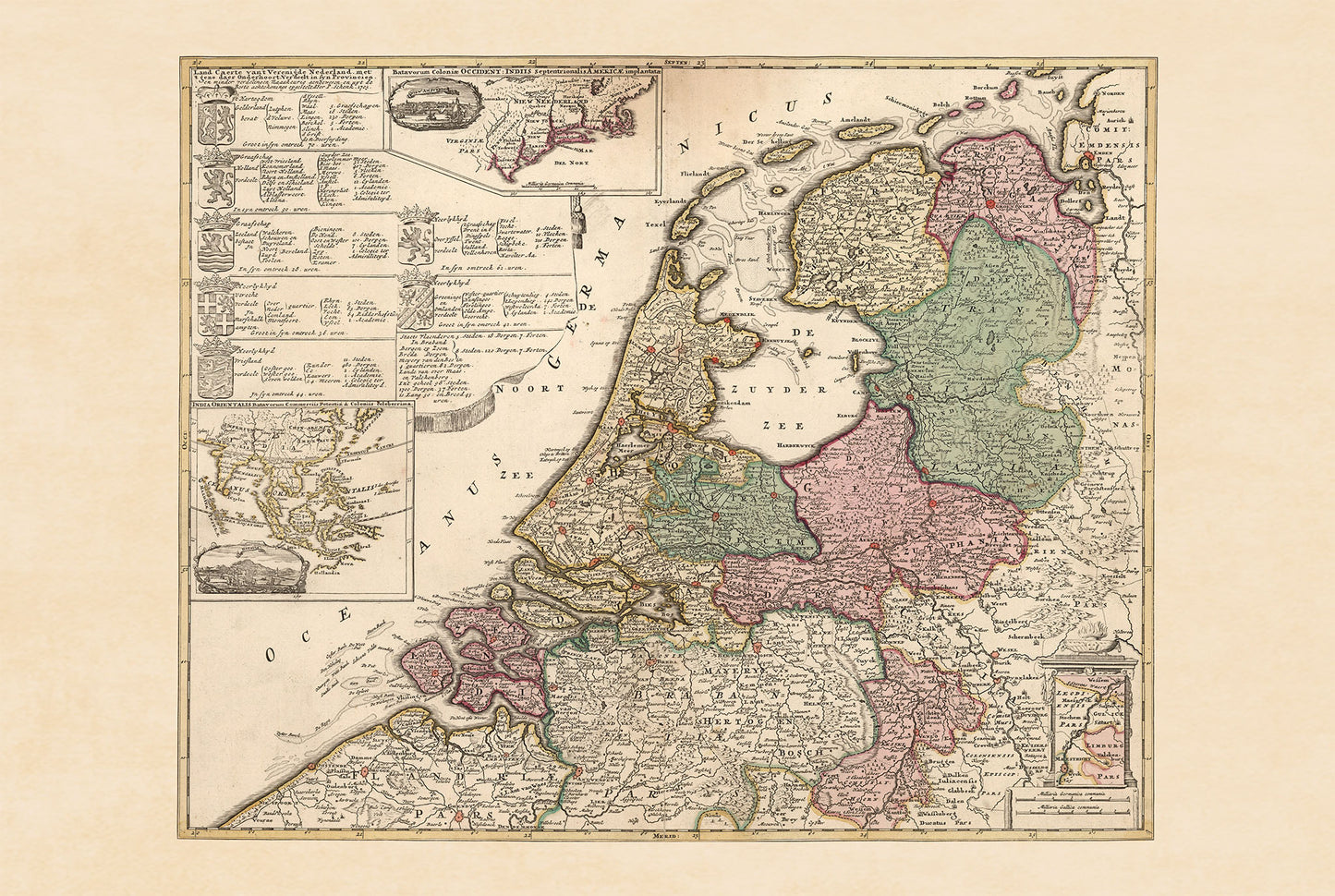 Nederlandse Republiek 1740 - Historische Kaart van Nederland