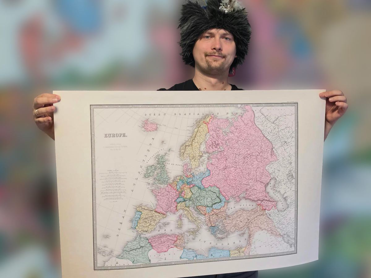 Europa 1862 - Mapa histórico durante la era del nacionalismo