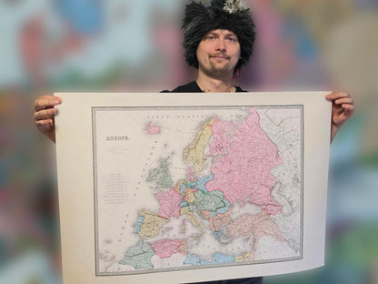 Europa 1862 - Mapa histórico durante la era del nacionalismo
