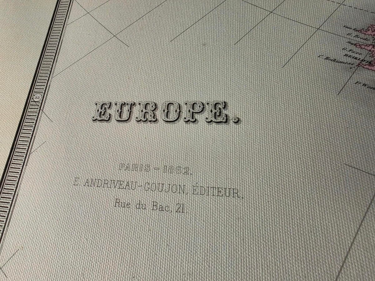 Europa 1862 - Mapa histórico durante la era del nacionalismo