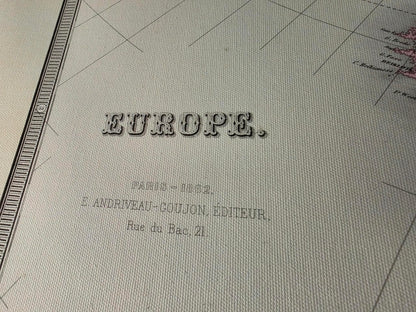 Europa 1862 - Mapa histórico durante la era del nacionalismo