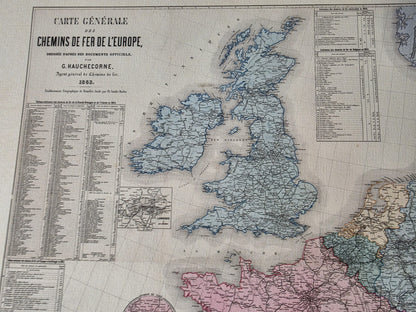 Europa 1863 - Mappa storica dell'Europa del XIX secolo