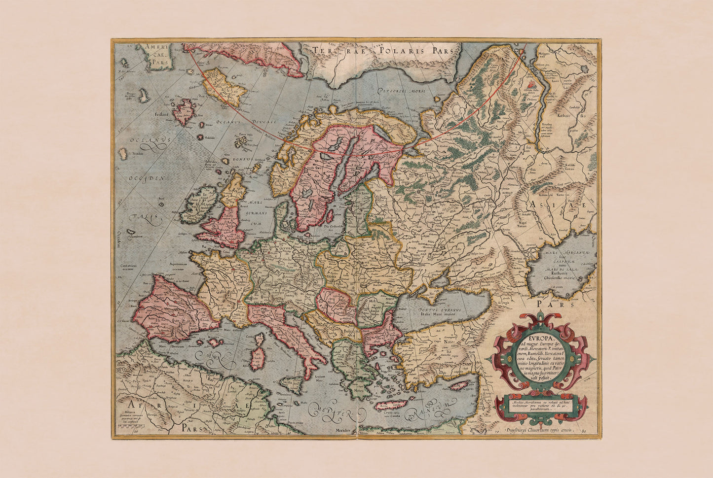 Europa in 1623 - Politieke Kaart bij het Begin van de Dertigjarige Oorlog
