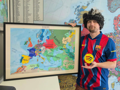Europa im Jahr 1644 Kartenposter – Dreißigjähriger Krieg