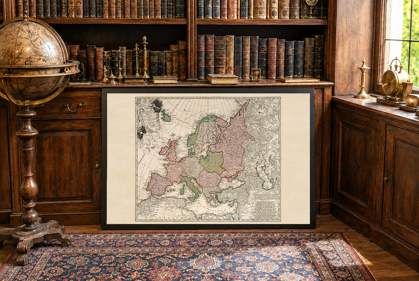 Europa in 1743 - Historische Muurkaart uit de Oostenrijkse Successieoorlog