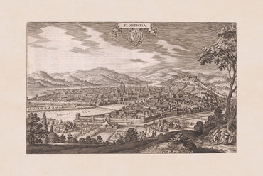 Florenz 1688 - Karte der Medici-Hauptstadt der Toskana