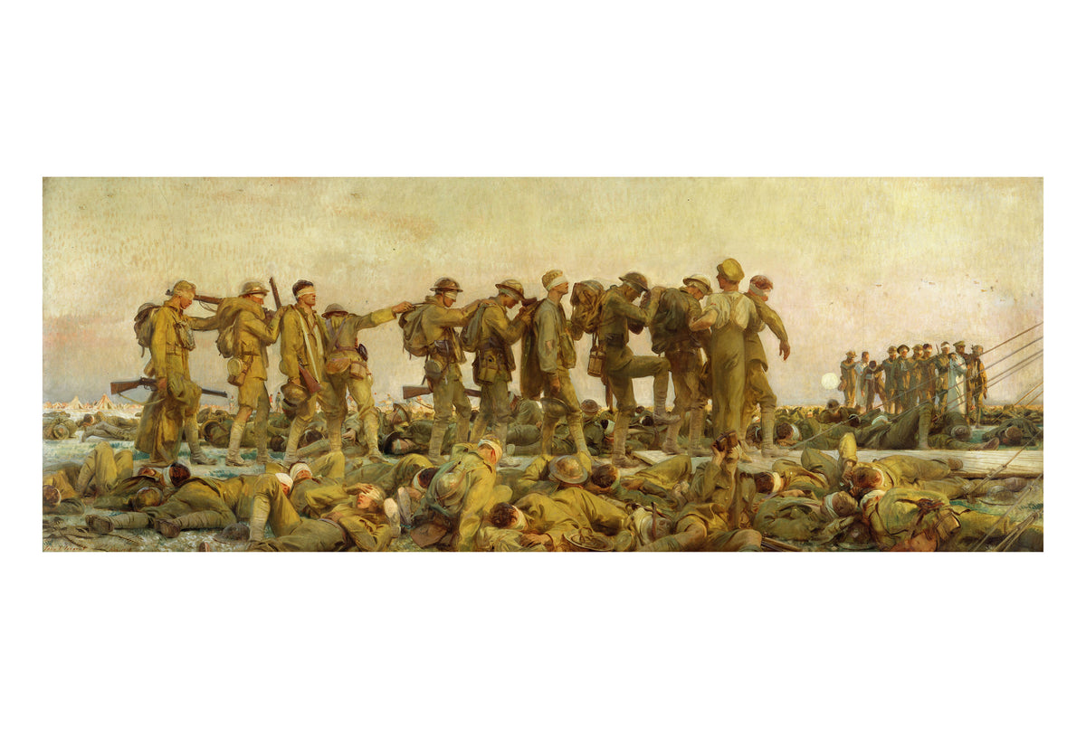 Zagazowani 1919 - John Singer Sargent - I Wojna Światowa i Atak Gazowy - Historyczny Plakat z Obrazem