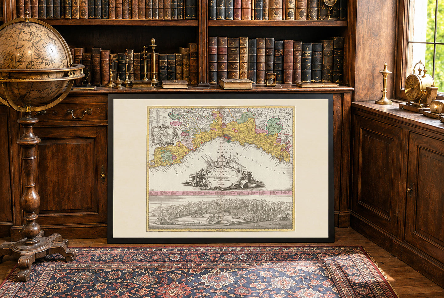 Genua Stadskaart Poster (1777) - Vintage Panorama & Historisch Italië Muurkunst