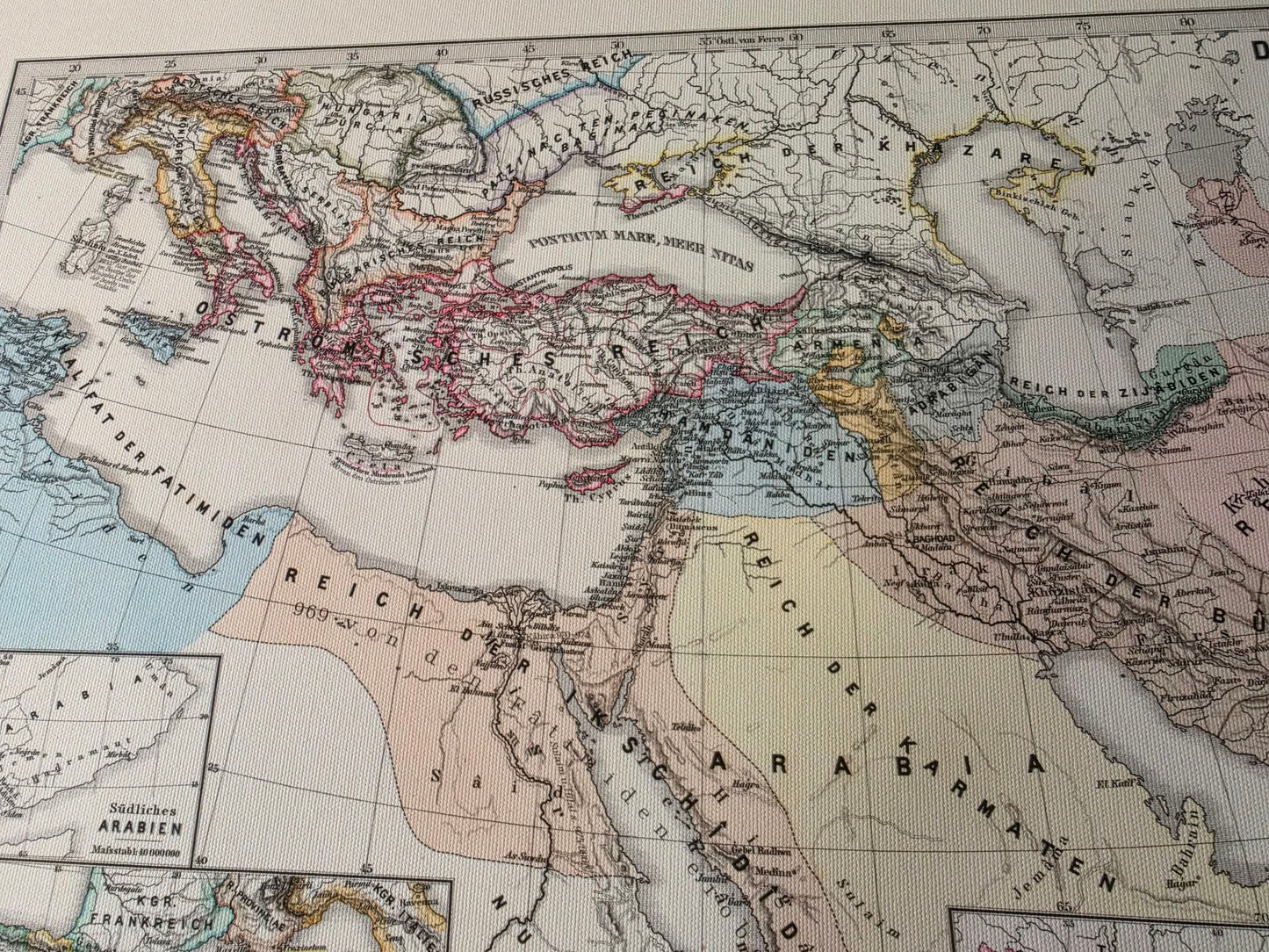 Islamitische Wereld 945–1055 - Kaart van de Buyiden, Fatimiden en Abbasiden