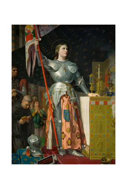 Jeanne d'Arc au Sacre du Roi Charles VII 1854 - Jean-Auguste-Dominique Ingres - France Médiévale - Affiche Peinture Historique