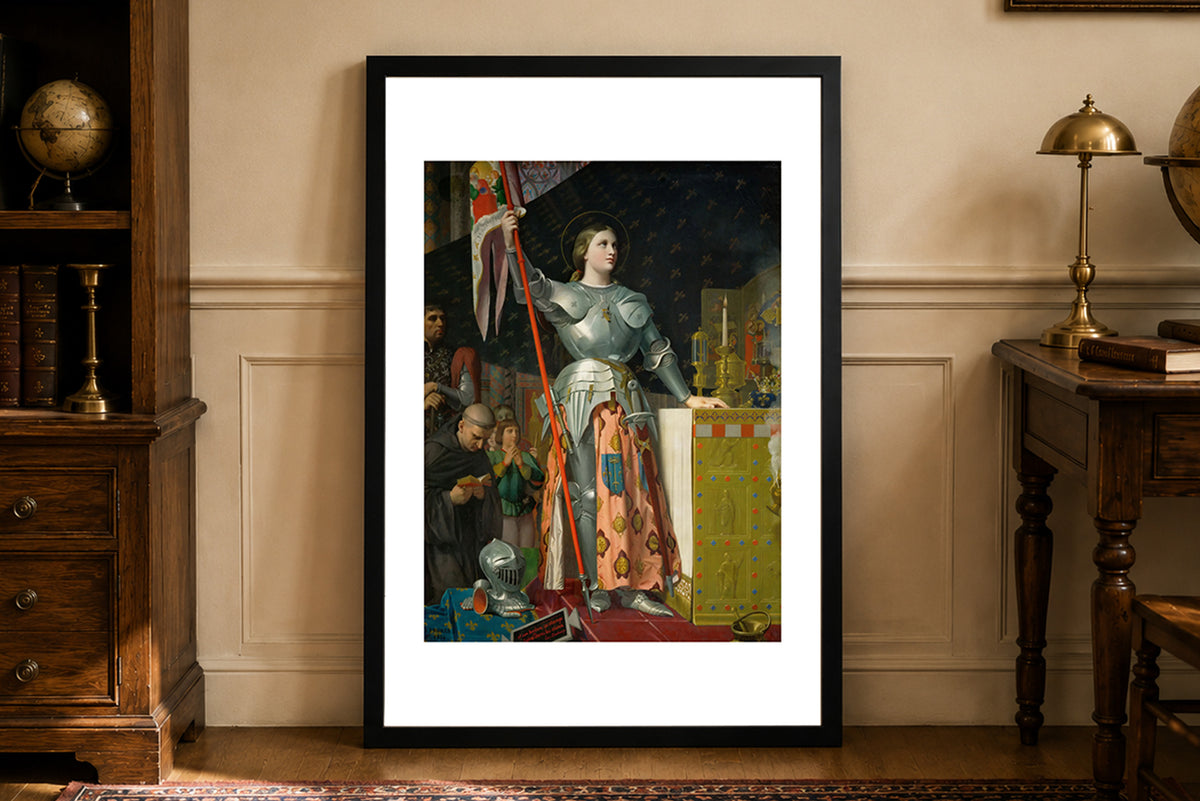 Jeanne d'Arc au Sacre du Roi Charles VII 1854 - Jean-Auguste-Dominique Ingres - France Médiévale - Affiche Peinture Historique