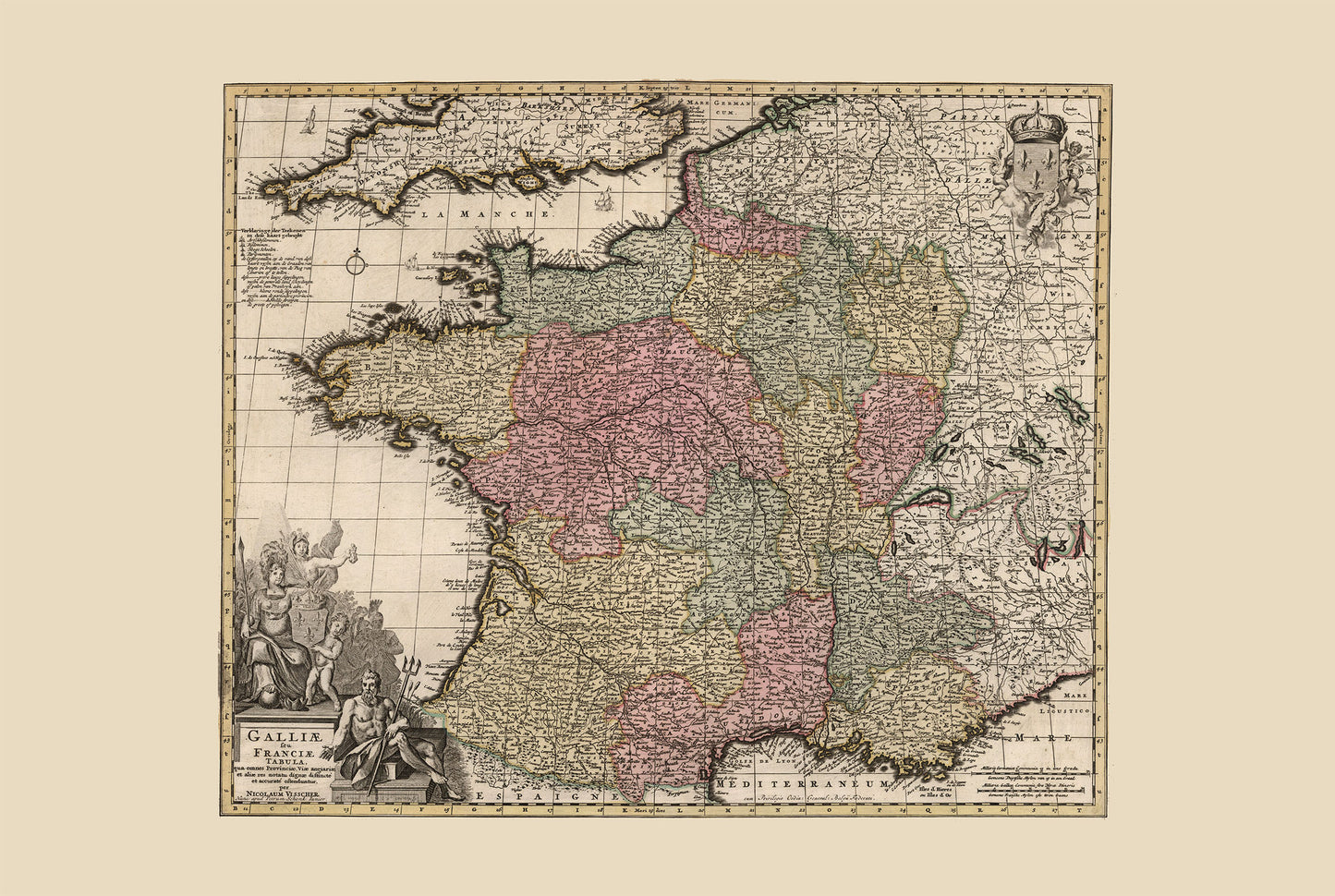 Royaume de France 1740 – Carte historique du XVIIIe siècle