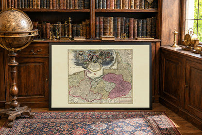 Kingdom of Prussia Map Poster (1701) - Homann Vintage Historical Wall Art