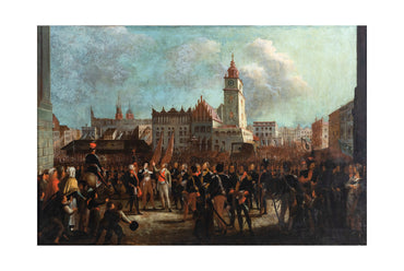 Kościuszko's eed in Krakau 1794 - Historische kunstposter van Wojciech Kossak