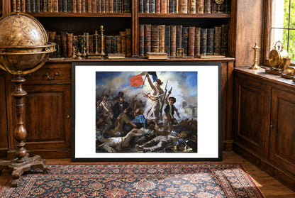 Vrijheid die het Volk Leidt Poster - Eugène Delacroix Vintage Franse Revolutie Muurkunst