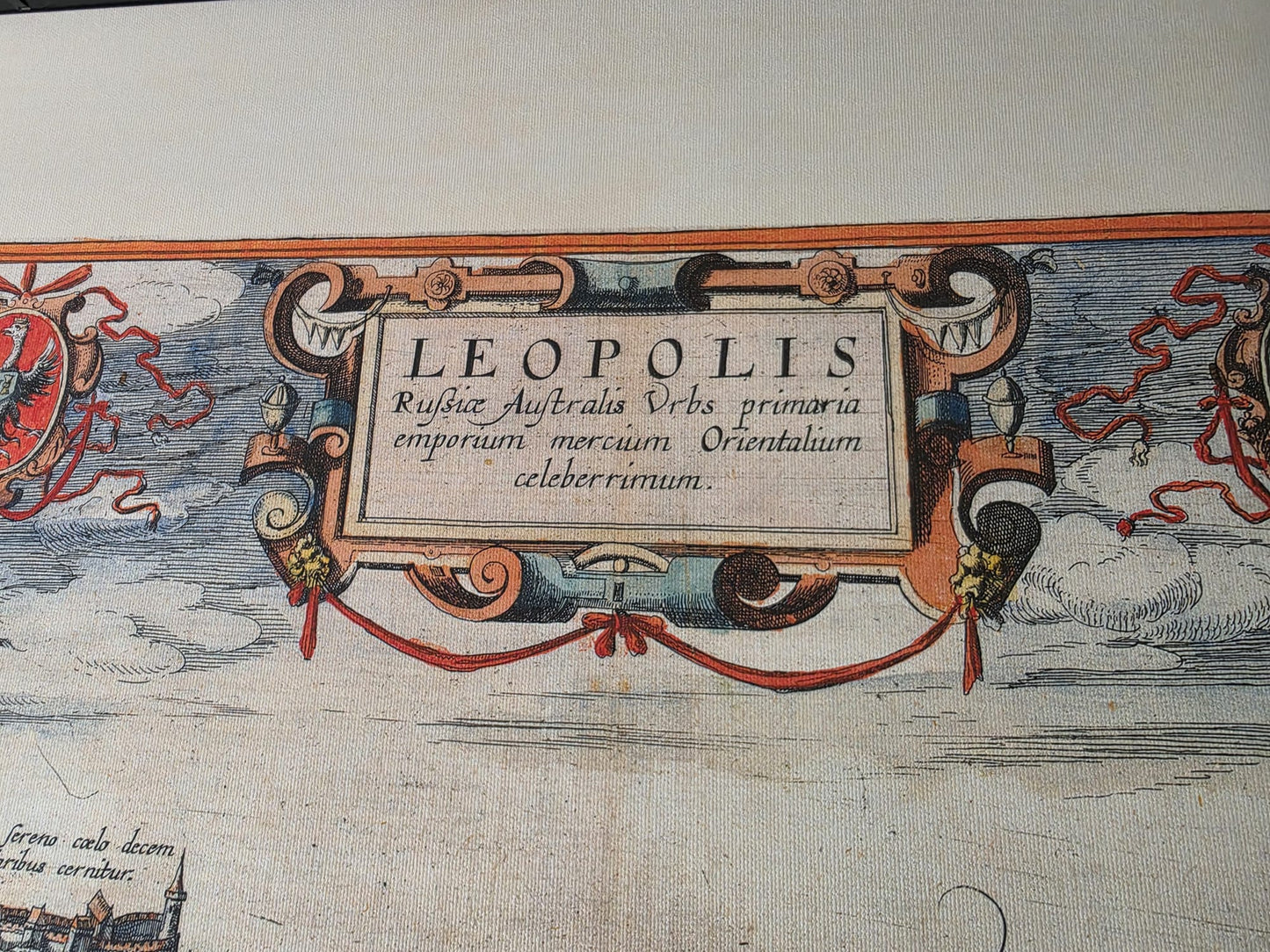 Poster Carte de la Ville de Lviv (1618) - Gravure Ancienne de Leopolis pour Décoration Murale