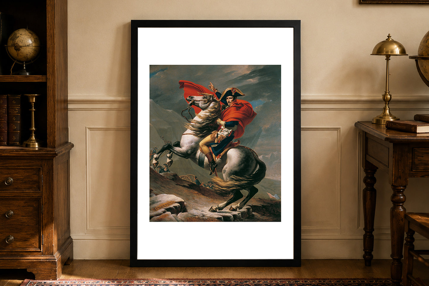 Poster Napoléon franchissant les Alpes - Jacques-Louis David Art Historique