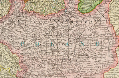 Poland & Baltic States 1925 - Free City of Danzig - George F. Cram Historical Map Poster