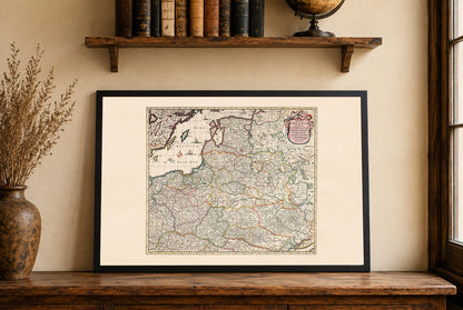 Polska i Litwa 1682 - Rzeczpospolita Obojga Narodów - Frederick de Wit - Historyczny Plakat z Mapą